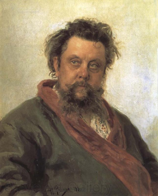 Ilya Repin Portrait of Modest Mussorgsky Spain oil painting art